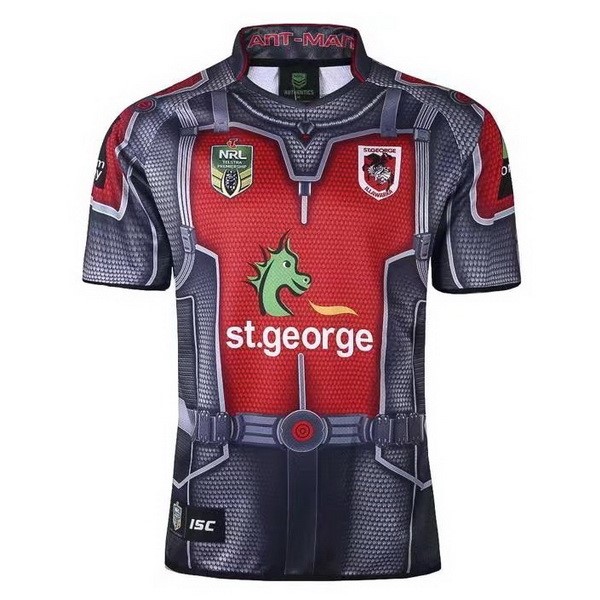 Maillot Rugby St.George Illawarra Dragons 2017 2018 Gris